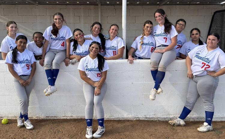 HOUNDETTESWIN Knox City softball defeated Jayton last week in a 27-13 win. | COURTESY PHOTO