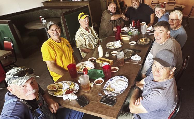MUNDAYTHANKS Munday Police Chief Albert De Leon taking the Baptist Chainsaw Team out to eat at Mati's to thank them for their help last Wednesday. | COURTESY PHOTO