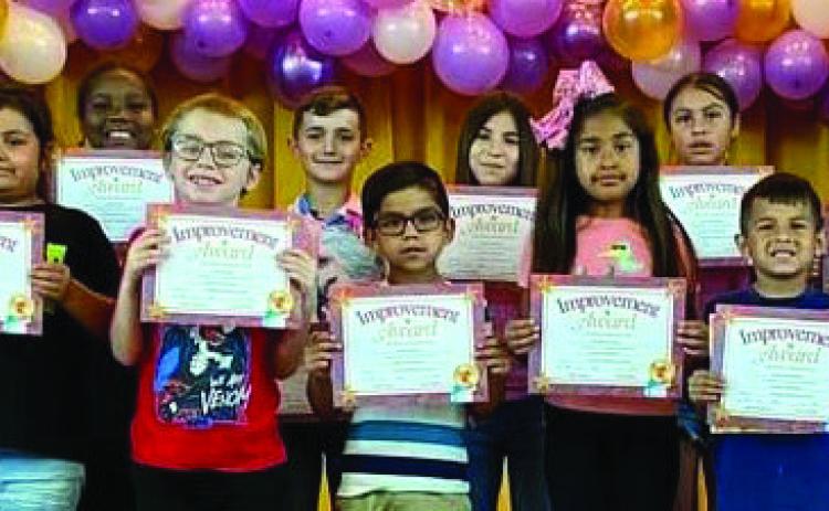 Pre-K—Logan Lowe, Jude Carter Kindergarten—Emmett Earle, Ayziah Armendariz 1st—Easton Nunez, Fernanda Gonzalez 2nd—Abel Castorena, Ezreal Come 3rd—Omar Wood, Gizel Martinez 4th—Ava Nunez, Giselle Rodriguez 5th—Kelby Cypert, Camila Carmona.