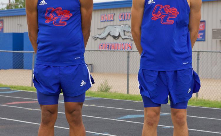 ON TO REGIONAL Boys track qualifiers for Knox City High School were #3 Hunter Lerma and Izaiah Trevino. | SHERI BATY