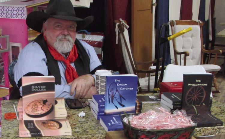 Local author Marq Carlton Brockett introduced the third book in his trilogy. | DON THOMPSON PHOTO