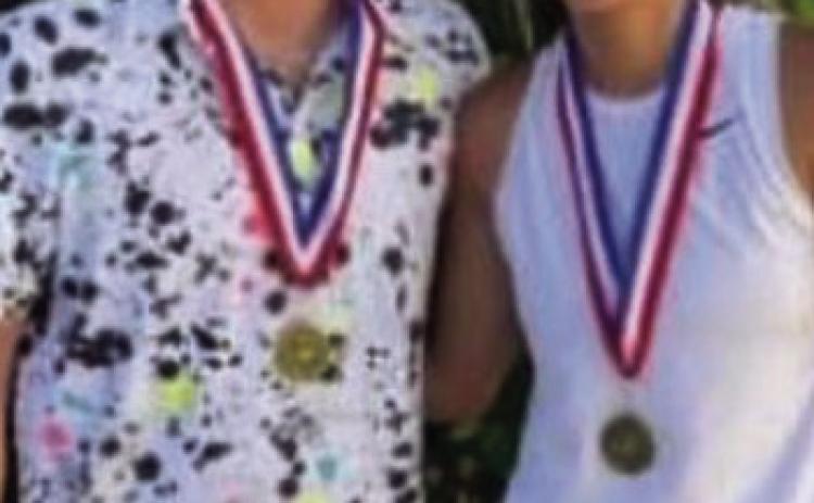 VALERIA ZAVALA and TALLON HAYES took second at the State Tennis 1A Mixed Doubles. | COURTESY IMAGE