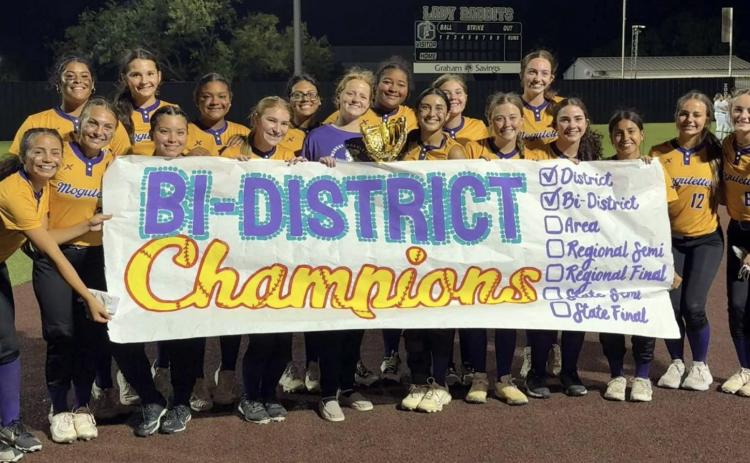BI-DISTRICT CHAMPS Congratulations go to the Munday Mogulettes softball team ,who defeated Perrin-Whitt in two games last week to advance to the area playoff game. They were to face the Ector Lady Eagles Wednesday, April 29, at Bowie in the area playoff game (results not available at press time). | COURTESY PHOTO