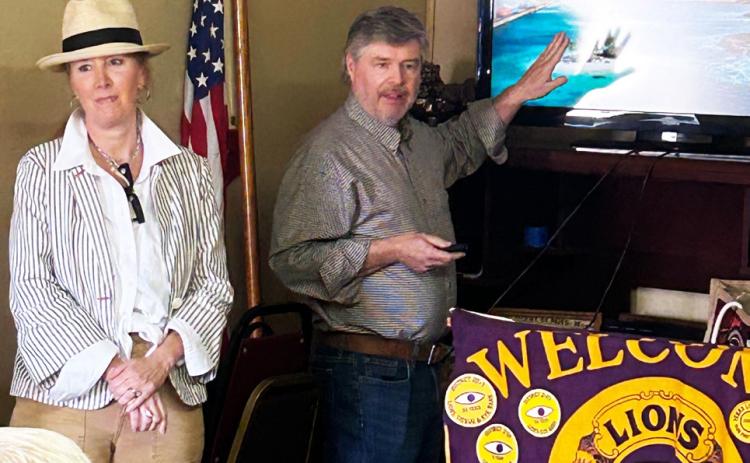 LIONS PROGRAM Kent Cowsert, son of Munday Lions member Jim Cowsert, complete a transit of the Panama Canal on Jan. 12, 2026 with his wife, Monica—and lived to tell the tale to the club Feb. 17. | COURTESY PHOTO