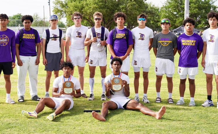 Congratulations go to the Munday boys track and field team and their coaches for winning 2nd place last week at the area meet in Chillicothe. The Munday girls team placed 3rd overall. Several will be headed to regionals in Abilene on May 1-2. | COURTESY PHOTO