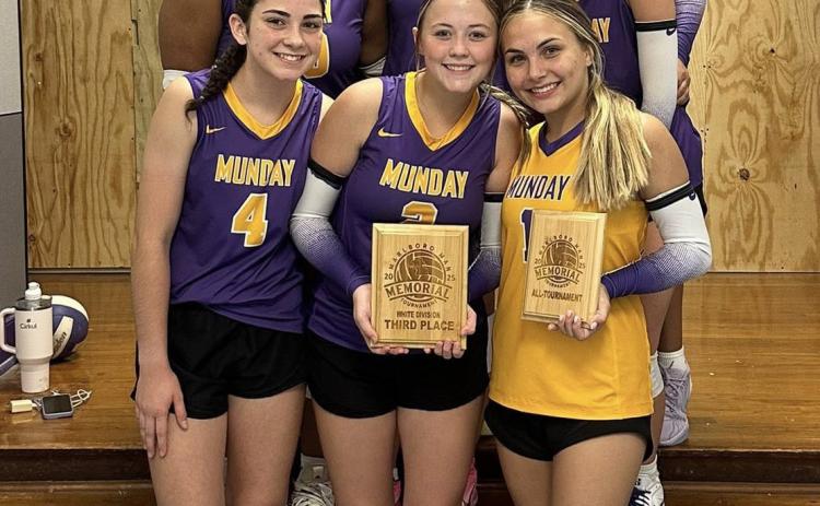 Congratulations go to the Munday Mogulettes for winning 3rd place in the white bracket of the Benjamin Marlboro Man Tournament. Congratulations also go to Kinslee Carver for being selected to the All-Tournament Team. | COURTESY PHOTOS