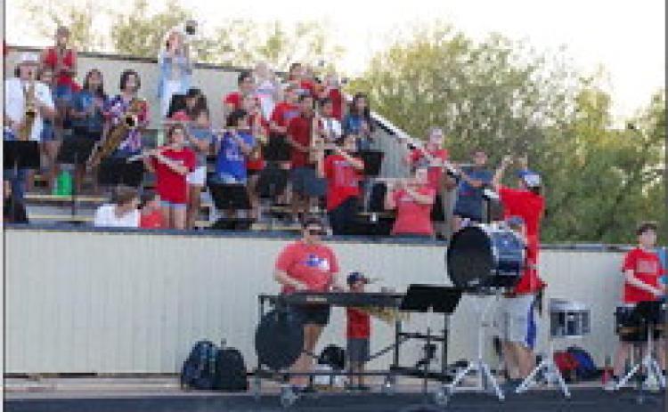 The Greyhound PRIDE Band setting the tone for the game | SHERI BATY PHOTO