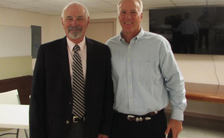 State Representative James Frank answers questions at Town Hall meeting