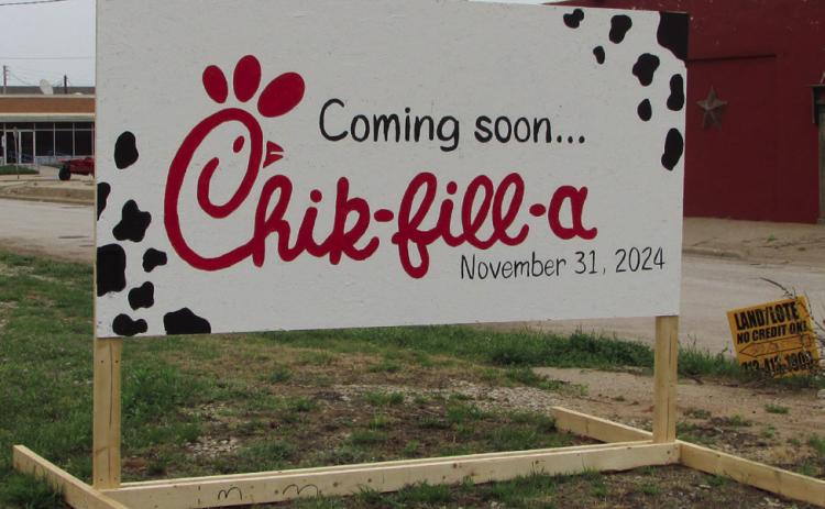 “Chik-fill-a” opening this fall in Munday?