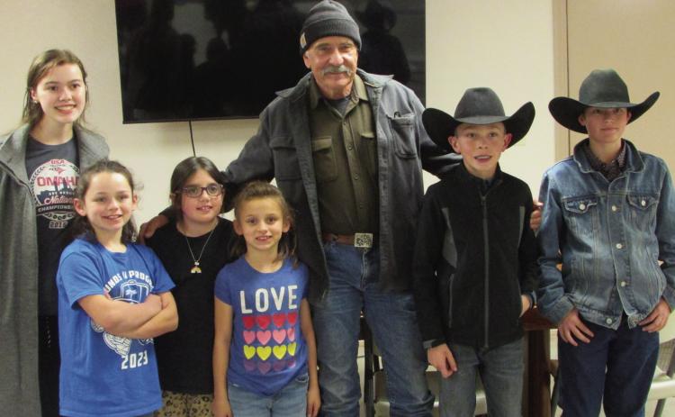 Wyman Meinzer gives program to students
