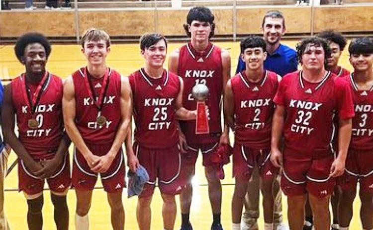 Game 1 Knox City 77- Hamlin 28 | Game 2 Knox City 62- Haskell 33 | Game 3 Knox City 74- Post 58 | Devin Guillory and Bryson Callaway of Munday were selected to the All-Tournament team. | COURTESY PHOTO