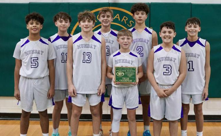 CHAMPIONSTheMundayboysjuniorhighbasketballteamwontheGuthrieTournament.|COURTESY PHOTO