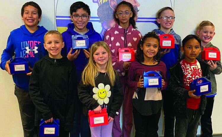 1st- Charli Urbanczyk, Matteo Perez 2nd grade- Hagen Sanders, Luis Gonzalez 3rd grade-Wylder Hager, Annalise Valimont 4th grade- Marcos Carmona, Judah Clark 5th grade- Hayden Ford, Kylee Washington