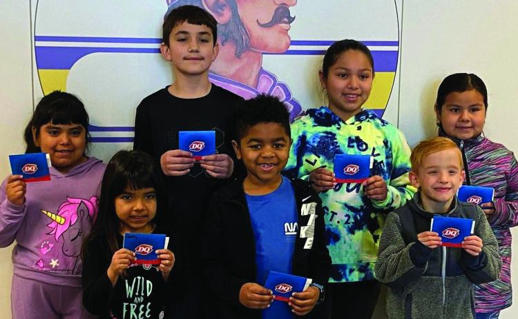 Pre-Kindergarten- Harley Quintero Kindergarten- Chelsen Clark 1st grade- Eva Llamas 2nd grade- Karsen Hernandez 3rd grade- Gizel Martinez 4th grade- Hayven Reyes 5th grade-Gunner Kimmel