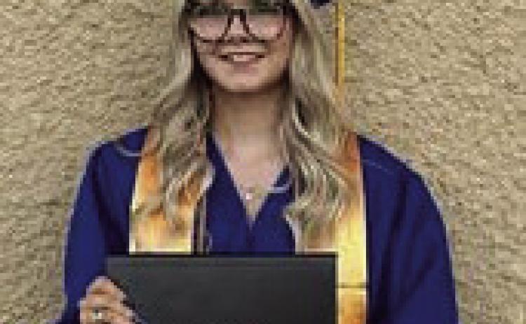 HIGH SCHOOL GRADUATE EARNS ASSOCIATE’S DEGREE Not every high school can say they have students who earned their Associate’s Degree prior to their high school graduation. However,BenjaminHighSchool can! Benjamin celebrated Jamie Bisbee and her years of dedication and hard work. She was able to graduate from Western Texas College with her Assoiciate of Arts degree. Congratulations Jamie Bisbee! | COURTESY PHOTO