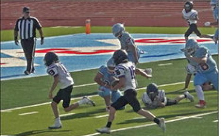BENJAMIN WINS The Benjamin Mustanges, the #7 team in the state, defeated the Borden Co. Coyotes, the #9 team in the state, 58-26 on the road last week. | COURTESY PHOTOS