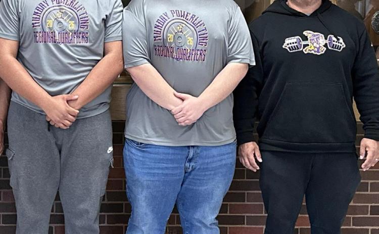 Congratulations go to the Munday Mogul powerlifting team and Coach Drew Barnard for their results at the Region 6 meet at Decatur this week: Abraham Gonzalez took 6th place in the SHW Class with 1055 total points (435, 245, 375), and Kenlin Rogers finished in 8th place SHW Class with 945 total points (350, 235, 360). | COURTESY PHOTO