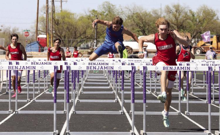 Bryson Callaway takes the silver medal in the 110m hurdles and advances to the regional meet Sheri Baty/The Knox County News-Courier