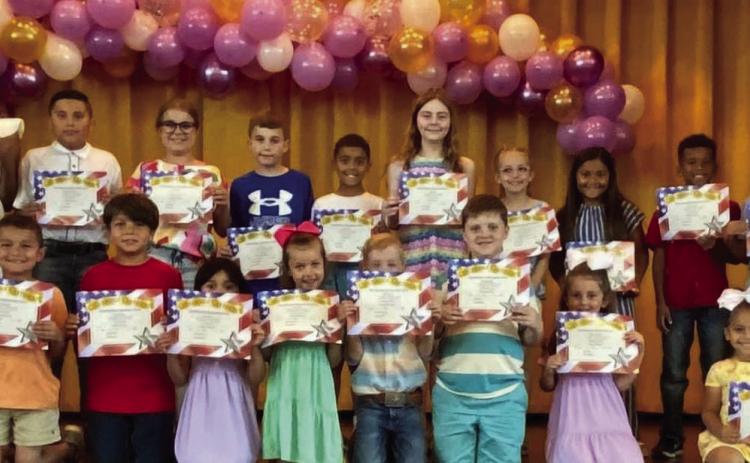 Pre-K—Amalia De La Riva, Samuel Nunez Kindergarten—Keilee Crownover, Hudson Murphy, Emme Cude, Chelsen Clark 1st—Elin Longan, Trystin Holder, Charli Urbanczyk, Leegan Sanchez 2nd—Rose Tidwell, Karsen Hernandez, Karter Turner, Cyler Daniel 3rd—Jaylee Wren, Aria Albus 4th—Joy Dykes, Jayden Wren, Paige Myers, Colt Perry 5th—Jayla Brooks, Juan Pablo Gonzalez, Isabella Andrade, Arli Josselet. See page 6A for all Munday Elementary end of the Year Awards