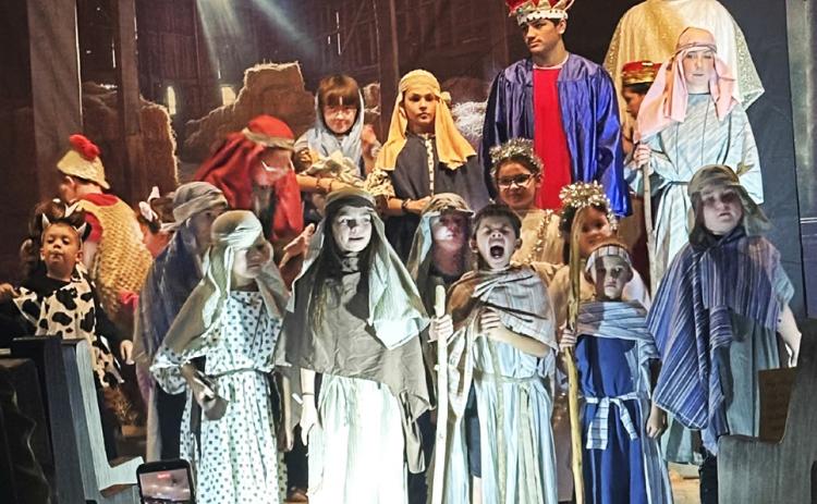 FOURSQUARE CHURCH CHRISTMAS PAGEANT The cast of the Christmas Unpacked pageant. Many members of the audience remarked that this was the best Christmas pageant they had ever seen. | LINDA ROYALL PHOTO