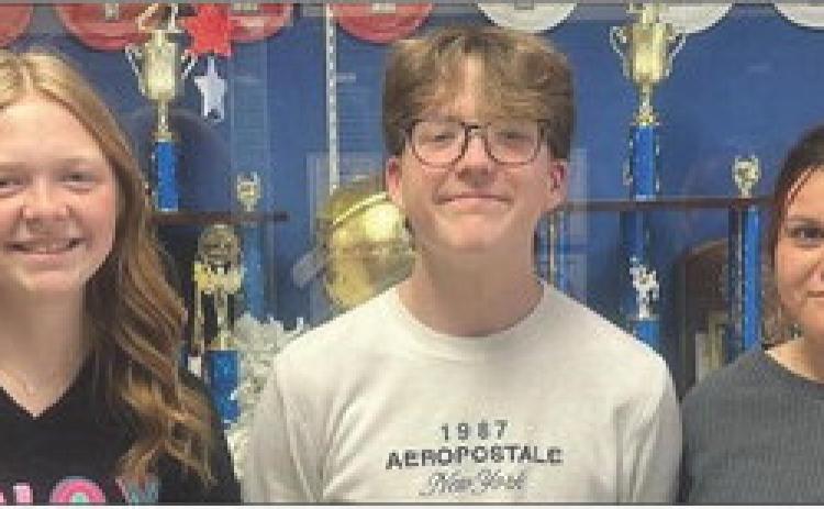 ESSAY WINNERS 2024 Soil and Water Conservation Essay Senior Division winners-1st Coltan Cox, 2nd Eren Howeth, 3rd Gabi Martinez | COURTESY PHOTO