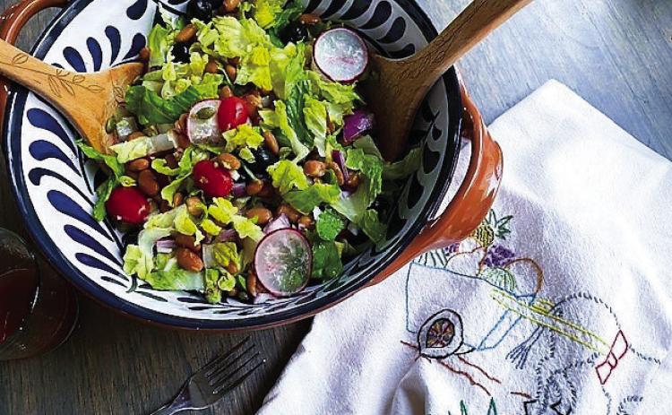 SUPERSALALD, PintoSaladwillofferacoolcrunchylunchordinner and can be put together in minutes. With the protein the beans offer, this super salad is also good on its own, and will make a nice way to keep the kitchen cool on hot summer days. | ANGELINA LARUE PHOTO