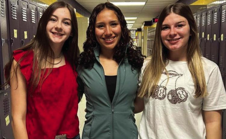 AVCA BEST AND BRIGHTEST HONORED Congratulations to these three Munday Mogulettes. These girls were selected for the AVCA Best and Brightest Award, an academic award that honors high achieving student-athletes for their work in the classroom. Mackinzi Castille was honored with being on the First Team. Desiree Carrasco and Kamryn Rocha were honored with being on the Third Team. They are part of an award that includes players from all across the United States. | COURTESY PHOTO