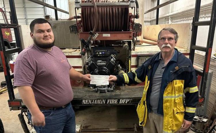 THE BENJAMIN FIRE DEPARTMENT thanks the Texas A&amp;M Forest Service for the $12,000 grant funds that made it possible to get the truck (Unit 74) back into service after a rough fire year. Last year the BFD were a part of the Active Declared States of Disaster 238 - Severe Wildfire. Small departments would not be able to operate without these grants. | COURTESY PHOTO