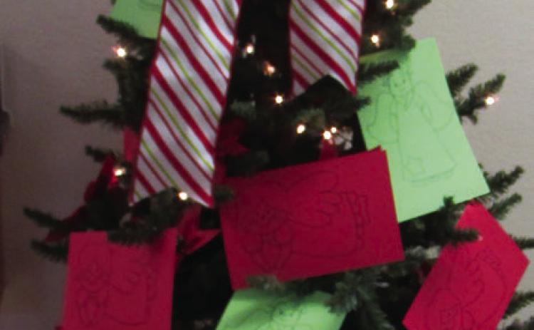 Angel tree in the lobby of First Bank Texas in Munday. Don Thompson/The Knox County News-Courier