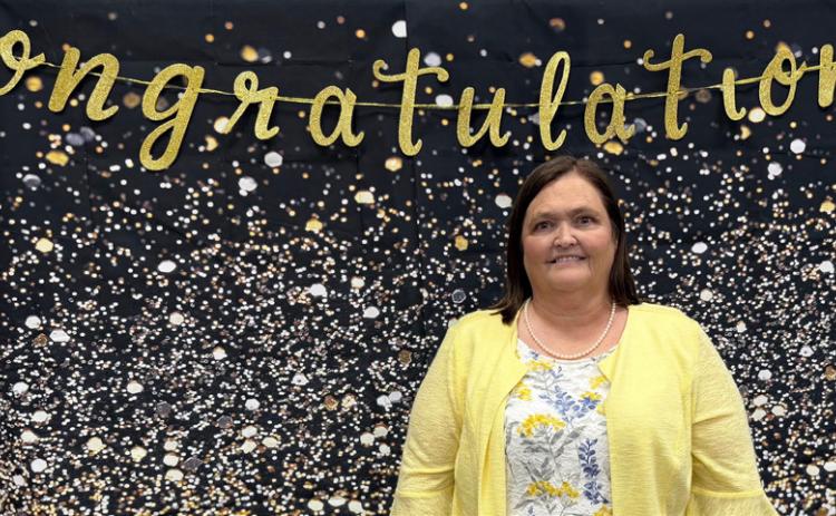 WILLIAMS HONORED High school math teacher and coach Amy Williams was honored in Wichita Falls at the Region 9 ESC in front of 250+ attendees, at a ceremony honoring the best teachers in the region.