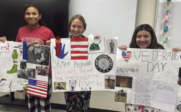 BENJAMIN WINNERS Poster contest winners are First Place - Olivia Godsey, Second Place – Zandy Williams, and Third Place – Isabella Gallegos. | COURTESY PHOTO