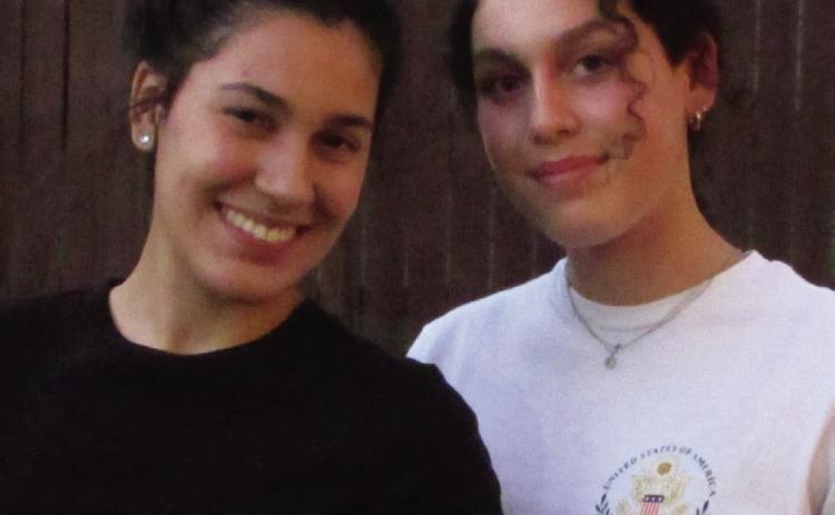 EXCHANGE STUDENTS at MCISD Ana Clara Franca Piervcci from Brazil and Caterina Matti from Italy