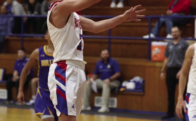 Gage Morrow drives the lane for the lay up Sheri Baty/The Knox County News-Courier