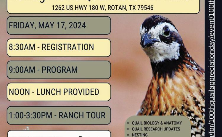 100th Quail Appreciation Day set for May 17