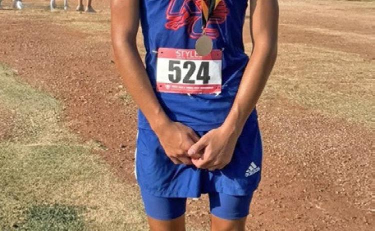 4th PLACE FINISH Knox City’s Izaiah Trevino took 4th in last Wednesday’s cross country meet. | SHERI BATY PHOTO