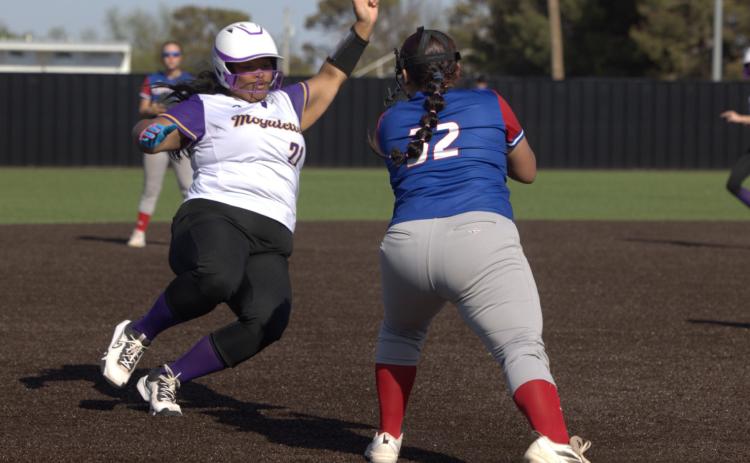 The Knox City girls softball team took a tough loss to the Munday Mogulettes April 6, 20-1. See story on page 6. | SHERI BATY