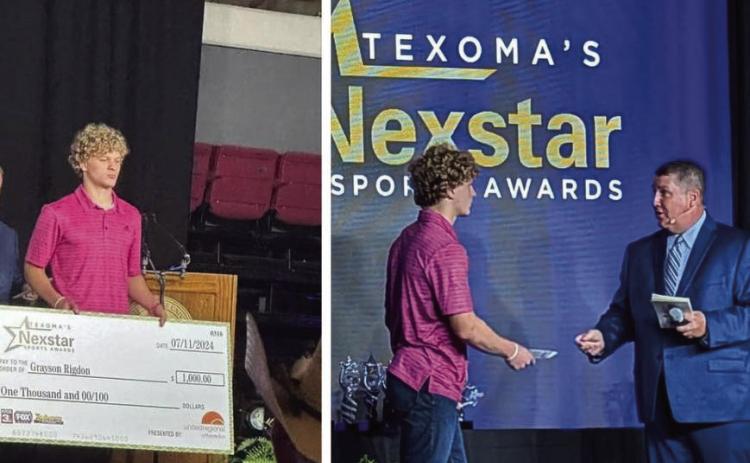 GRAYSON RIGDON Congratulations to Grayson Rigdon for being named Small School Male Athlete of the Year. | COURTESY PHOTO