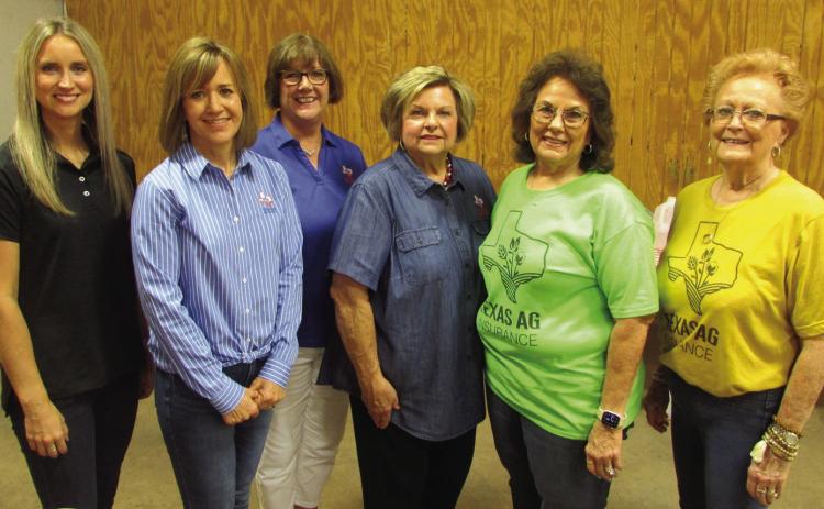 (l-r) Ashton Kuehler, Kacy Sanders, Peggy Adams, Becky Offutt, Linda Latham, Judy Hobert Don Thompson/The Knox County News-Courier
