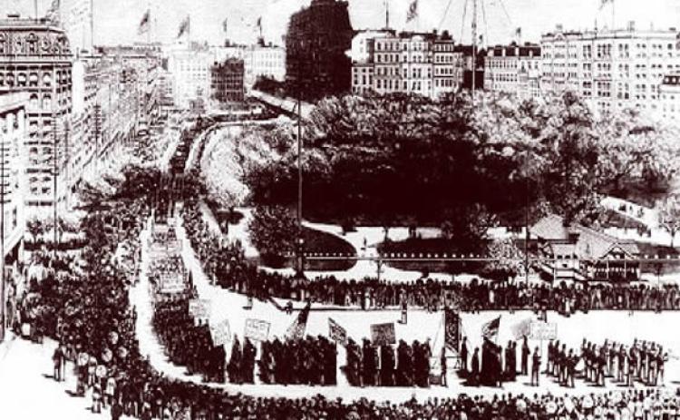The first Labor Day Parade on September 5, 1882, in NewYork City