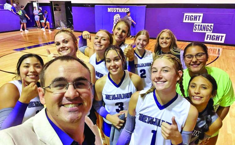 NINE ONTHE LINE Benjamin volleyball coach Cody Propps has led the Lady Stangs to their ninth year of postseason play, with a 6-0 record this season. | COURTESY PHOTO