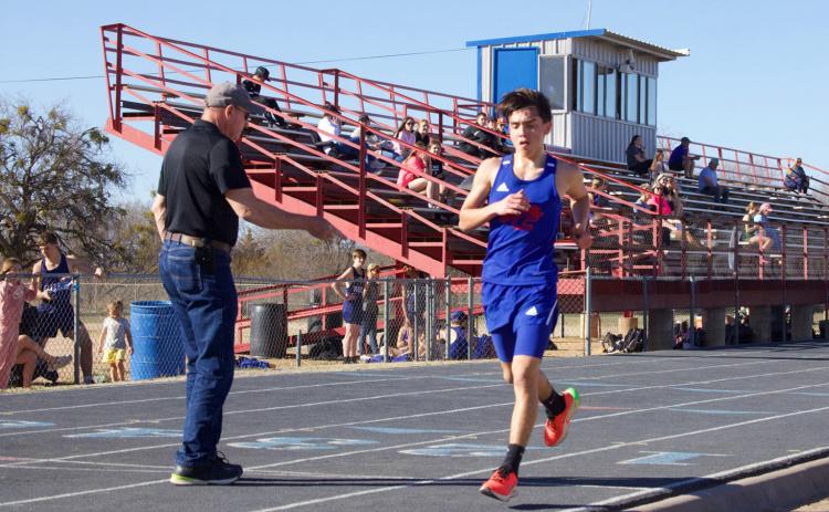 Izaiah Trevino took 1st place in the 3200M event.