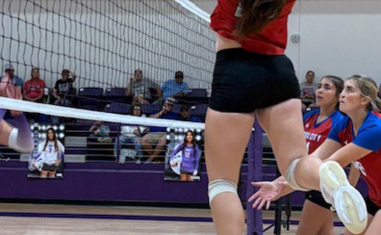 Knox City’s power outside hitter Savannah Friddle.