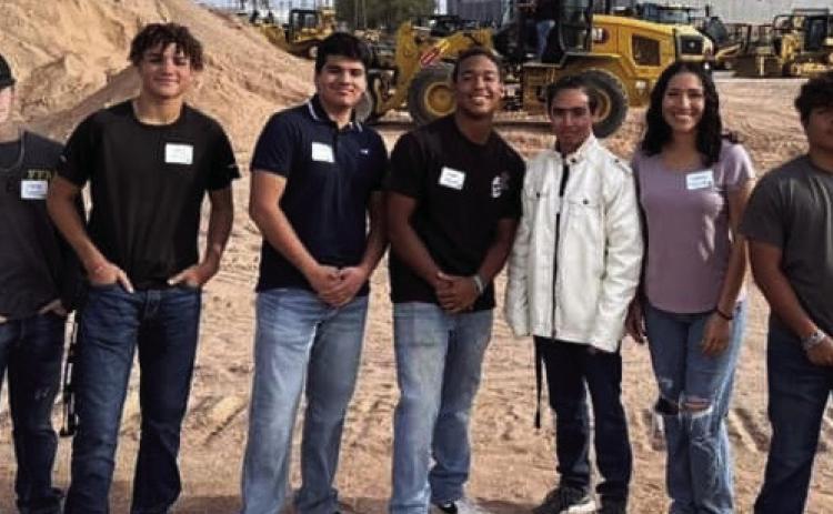MUNDAY FFA Some members started their Feedyard Tech Certification on Tuesday. They went up to the Warren CAT dealership in Lubbock to learn how to operate Wheel Loaders and Skid Loader. |COURTESY PHOTO