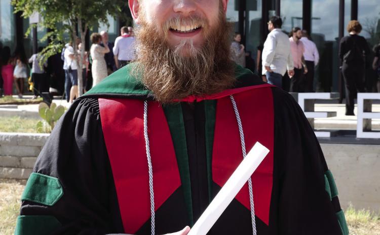 Sheldon Baty, M.D., graduated from Texas Tech University Health Science Center School of Medicine with his Doctor of Medicine on Friday, May 19, 2023, in Lubbock. He will enter residency in the Texas Tech Family Medicine Program in Amarillo. Sheldon is a 2016 graduate of Knox City High School, and a 2020 graduate of Angelo State University. Sheri Baty/The Knox County News-Courier