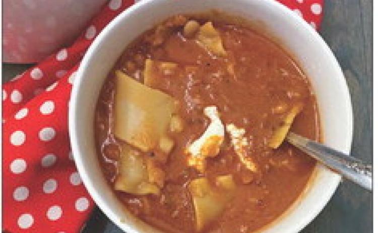 LASAGNA SOUP All the comforting flavors of lasagna come together in this cozy, one-pot soup—perfect for busy holiday nights. | ANGELINA LARUE PHOTO