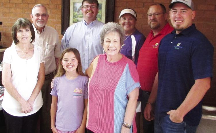 VISITORS WELCOMED First Bank Texas staff stopped in to meet their new neighbors at Town &amp; Country Agribusiness. Back, from left – Lyndle Reeves, Chase Gibson, Jana Vogler, Dwayne Vogler. Front, from left – Sherry Shahan, Paisley Vogler, Linda Reddell, Jared Vogler. | DONTHOMPSON PHOTO