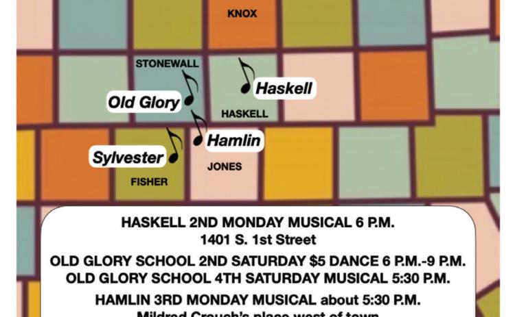 WHERE TO JAM, WHERE TO ENJOY Area musicians make the rounds, and so do listeners and dancers, but knowing the places to go is often a matter of word-of-mouth information. The map legend is up to date as of March 2025 but subject to change over time. All musicians are welcome to participate. Country, gospel, Western Swing and old rock ’n’ roll typically prevail, but other genres are not excluded. All ages are welcome to participate. | MAP BY HANABA MUNNWELCH