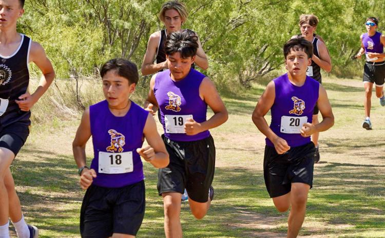 EDER PEREZ, JUAN PABLO PEREZ, EDGAR PEREZ finished in third place during the Munday Invitational cross country meet on Wednesday, Sept. 3. | LACI BOWMAN PHOTO