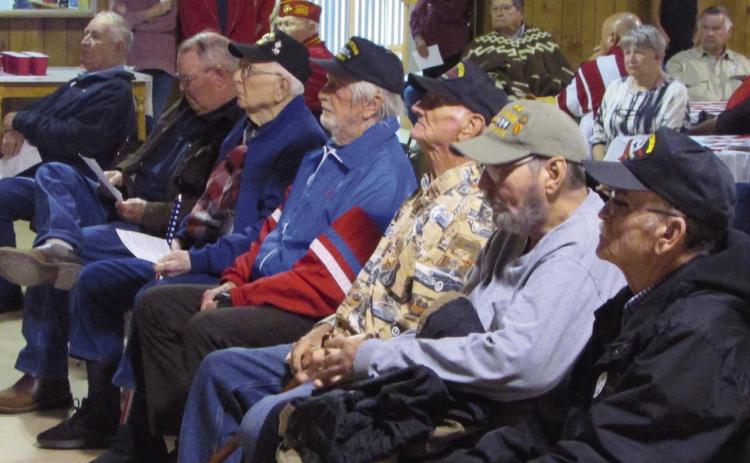Veterans attend program. Don Thompson/The Knox County News-Courier