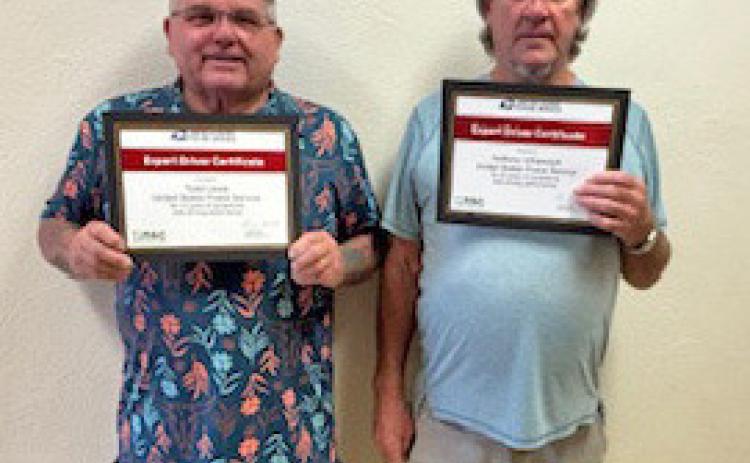 RURAL POSTAL CARRIERS RECEIVE SAFE DRIVING AW